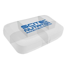 Krabička na dávkovanie tabliet Scitec Nutrition biela priesvitná