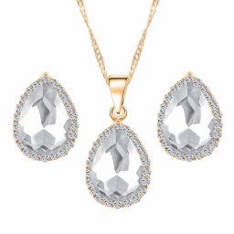 Set náušnice a náhrdelník Clear Stone