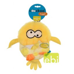 EBI COOCKOO DOG TOY HUGGL 24X18CM , 8 SQUEAKERS YELLOW
