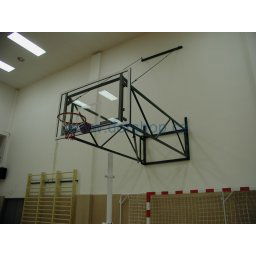 Basketbalová konštrukcia DOR-SPORT, otočná s tiahlami, vys. 2510-4250 mm (Vnútorná otočná basketbalová konštrukcia vrátane tiahel s vysadením 2510-4250 mm.)