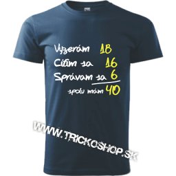 Pánske tričko Vyzerám cítim sa 40r