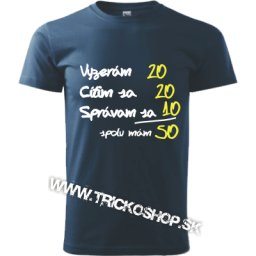 Pánske tričko Vyzerám cítim sa 50r