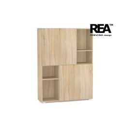 Drevona, Regál, 105cm, univerzálny, viac farieb, REA REBECCA 3D