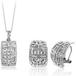Austrian Crystal SW set Aztec - strieborný