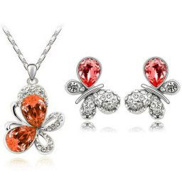 Austrian Crystal SW set Butterfly Orange