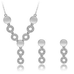 Austrian Crystal SW set Circles - Silver