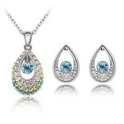 Austrian Crystal SW set Drops - Light Blue