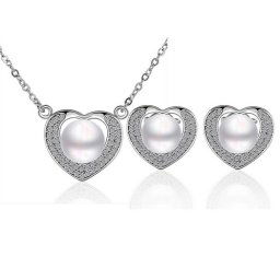 Austrian Crystal set s perlami Miriam strieborný
