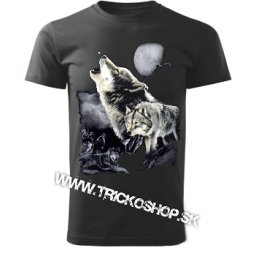 Pánske tričko Vlk v noci