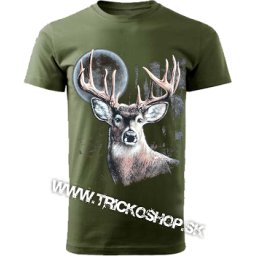 Pánske tričko Jeleň v noci