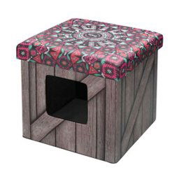 EBI D&D PET-OTTOMAN L , VIOLET NOMAD, 38X38X38CM Domček a taburet