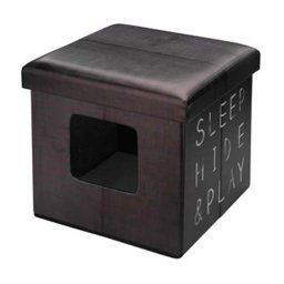 EBI D&D PET-OTTOMAN L , D-BROWN SLEEP, HIDE, PLAY, 38X38X38CM Domček a taburet