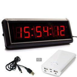 LED hodiny odpočítavacie pre športy ako fitness, plávanie, atletika - 29cm šírka