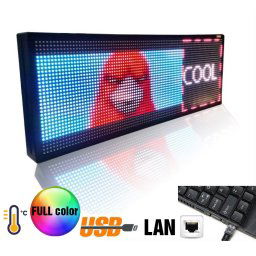 Veľkoplošné obrazovky LED - Plnefarebný displej 100 cm x 27 cm