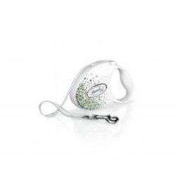 flexi Glam Splash Leaf popruh S 3m biele 12kg SWAROVSKI®
