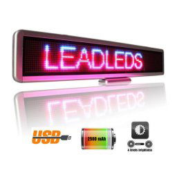 Štýlový trojfarebný LED panel s bežiacim textom - 56 cm x 11 cm
