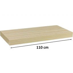 Nástěnná police STILISTA VOLATO - světlé dřevo 110 cm