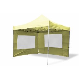 Záhradný párty stan PROFI nožnicový 3x3 m champagne + 4 bočné steny