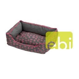 EBI D&D LOVELY DOMINO-BED GREY-PINK ca.60x45x24cm