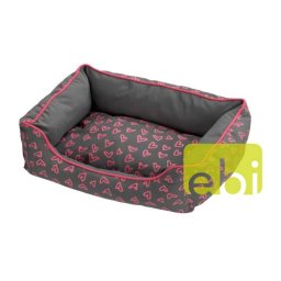 EBI D&D LOVELY DOMINO-BED GREY-PINK ca.110x80x24cm