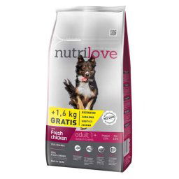 Nutrilove Dog granule s čerstvým mäsom pes Adult stredné plemená 8kg