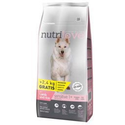 Nutrilove Dog granule pre psov s citlivým trávením Sensitive jahňa+ryža 12kg