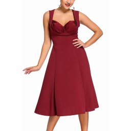 Dámske retro šaty - burgundy