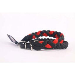 COBBYS PET Obojok pletený kožený 25mm/55cm