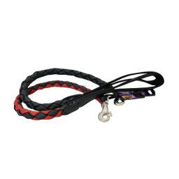 COBBYS PET Vodítko kožené pletené krátke 80cm
