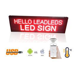 LED panel veľkoplošný WIFI + USB + teplotný senzor - červený 104 cm x 40 cm