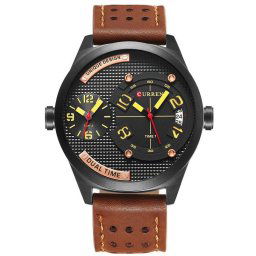 Pánske hodinky CURREN Dual - hnedé