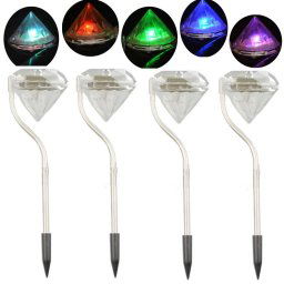 Color Diamont -farebná záhradná lampička na solar
