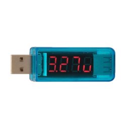 USB Detektor s voltmetrom a ampérmetrom modrý