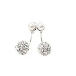 Elegantné Náušnice Pearl Brigith v striebornom prevedení