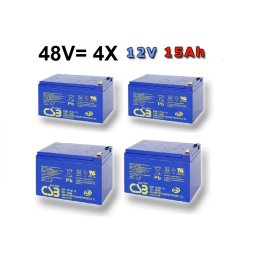 Akumulátory CSB EVH12150 48V 4X15Ah