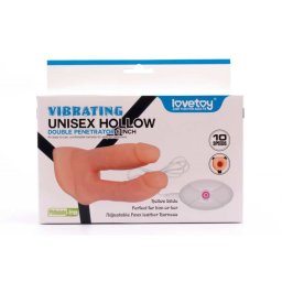 Lovetoy Vibrating Unisex Hollow Strap On Duo