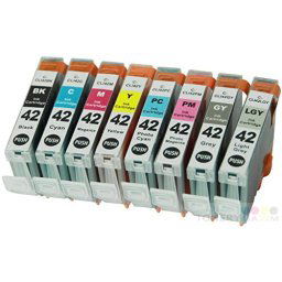 Náplne Canon CLI-42BK/GY/LGY/C/M/Y/PC/PM - Multipack 8 alternatívnych náplní