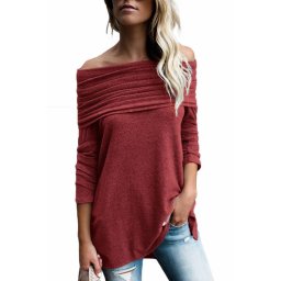 Dámsky úpletový top Kayla - burgundy