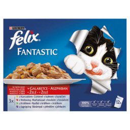 FELIX FANTASTIC Mäsový výber v želé 12x100g kapsičky