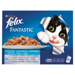 FELIX FANTASTIC výber z rýb v želé 12x100g kapsičky multipack