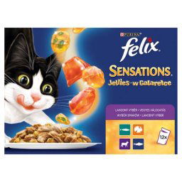 FELIX SENSATIONS v želé mix jahňa, makrela, treska, morka 12x100g