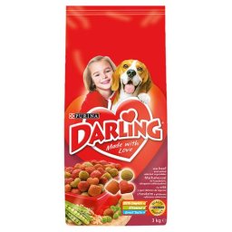 DARLING Pes Granule 3kg Mäso a Zelenia