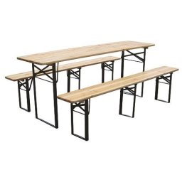 Pivný set záhradné sedenie 220x70 cm tri nohy