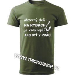 Pánske tričko Mizerný deň na rybách