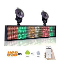 WiFi LED svetelná tabula do auta 5-12V - panel 50 cm x 9,6 cm