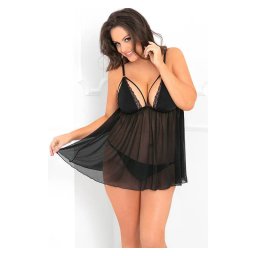 René Rofé Micro Manage Chemise & G-string (PLUS SIZE)