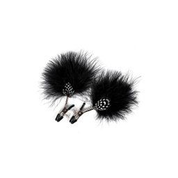 GP FEATHER NIPPLE CLAMPS (čIERNE šTIPCE NA BRADAVKY)