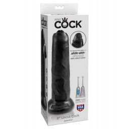 Pipedream King Cock 9" Uncut Cock (BLACK)