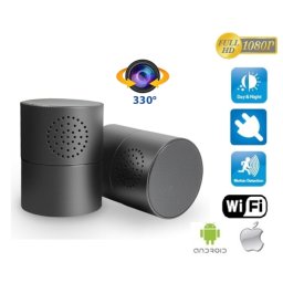Stereo Bluetooth reproduktor s FULL HD kamerou WIFI a 330° otočným objektívom