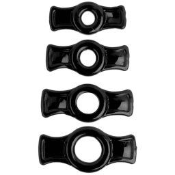 Doc Johnson TitanMen COCKRING SET BLACK (SET EREKčNýCH KRúžKOV)